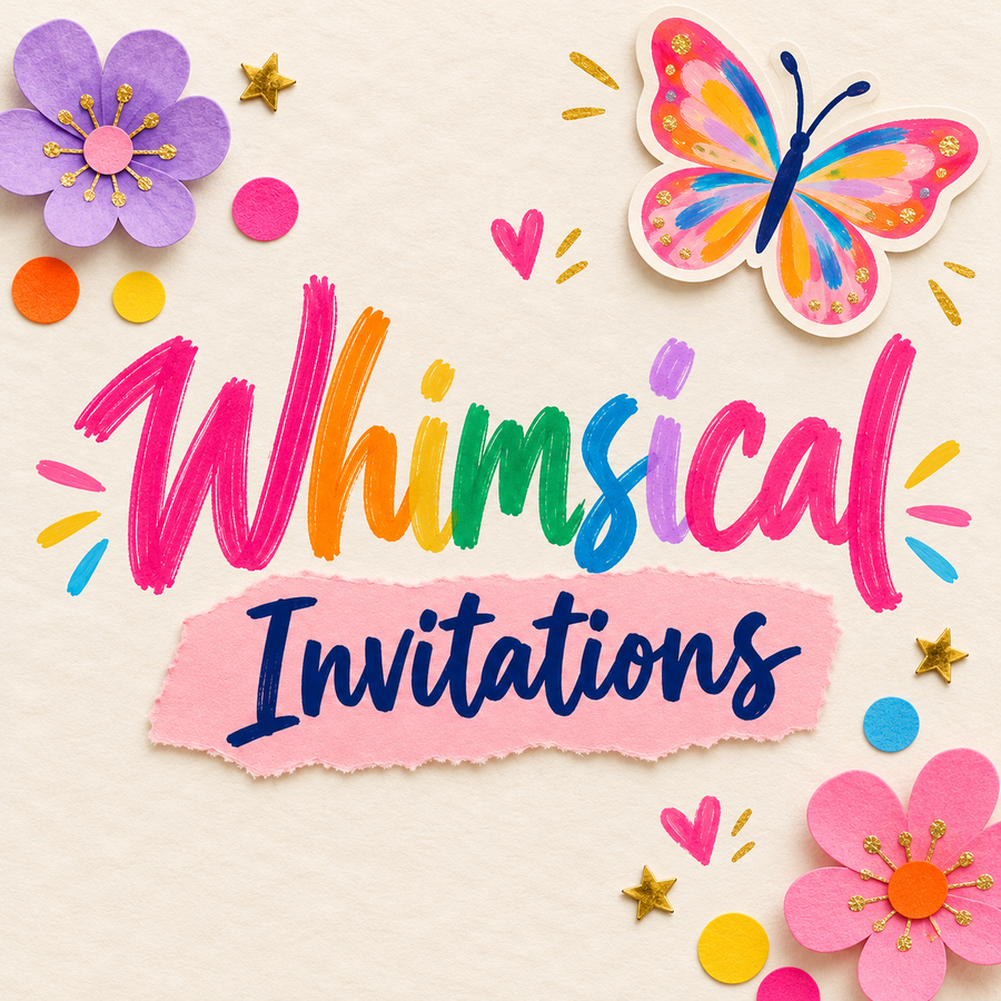 Whimsical Invitations collection from The Whimsy Diaries