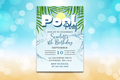 Pool Party Birthday Invitation, Summer Pool Birthday Invite, Tropical Kids Party Invitation, Editable Canva Birthday Template