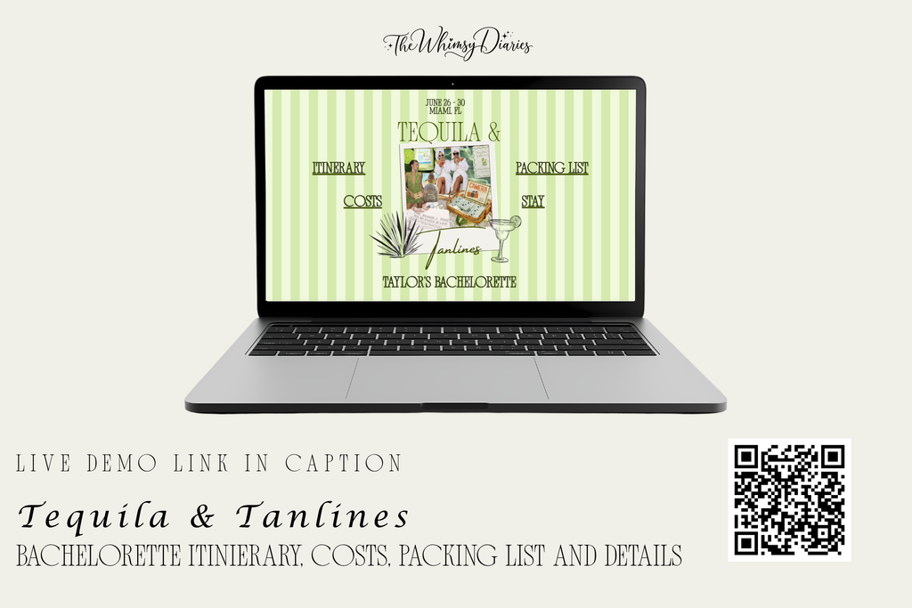 Tequila & Tanlines Bachelorette Website