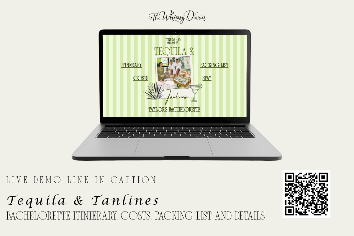 Tequila & Tanlines Bachelorette Website