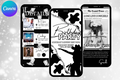 Black & White Cowgirl Birthday E-Vite, Western Birthday Invitation, Cowboy Party Digital Invite, Editable Canva Birthday Template