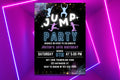 EDITABLE Trampoline Park Invitation, Trampoline Birthday, Trampoline Invitation, Jump Party Invitation, Jump Birthday Party Invitation, Glow
