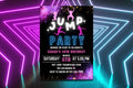 EDITABLE Trampoline Park Invitation, Trampoline Birthday, Trampoline Invitation, Jump Party Invitation, Jump Birthday Party Invitation, Glow