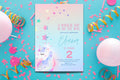 Editable Unicorn Birthday Invitation Any Age Unicorn Party Magical Party Invite Magical Unicorn Invitation Template Digital Download