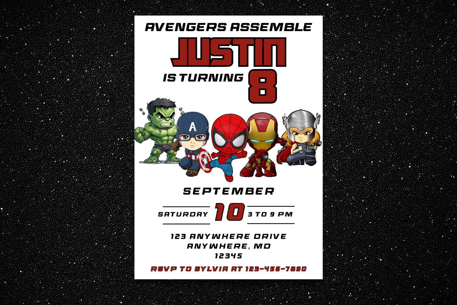 Editable Superheroes Birthday Invitation Template Printable Birthday Party Invitation Kids Party Invite Template Superhero Bday Card