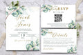 Eucalyptus Wedding Invitation Suite Bundle, Editable Canva Wedding Template, Save the Date, RSVP QR Code, Details Card, Greenery Wedding Invite